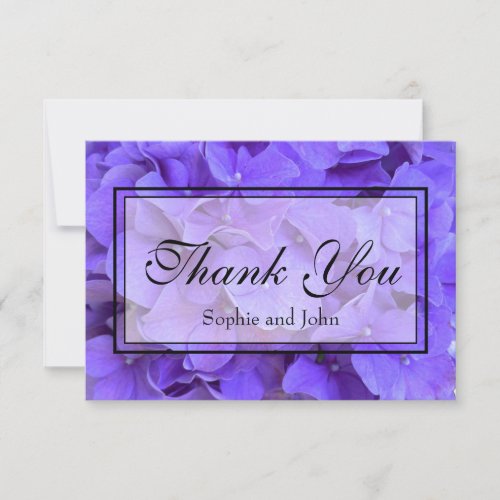 Hydrangeas Lavender lilac Thank You Card