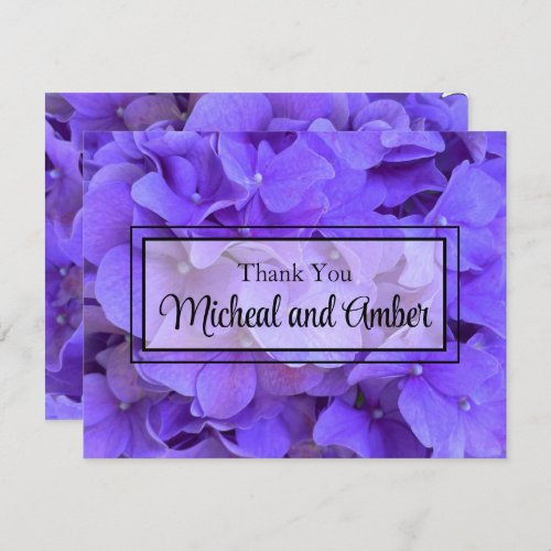 Hydrangeas Lavender lilac Thank You Card