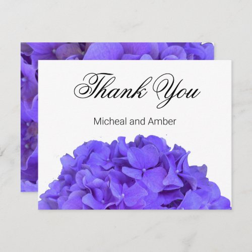 Hydrangeas Lavender lilac Thank You Card