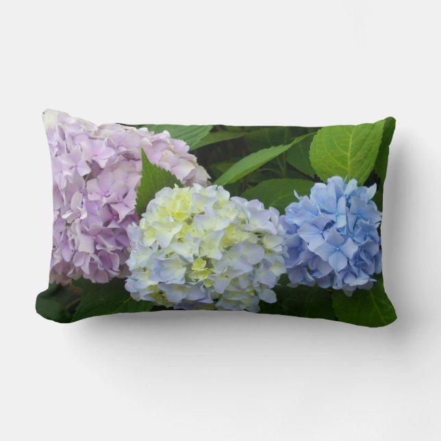 Hydrangeas Lumbar Pillow (Front)