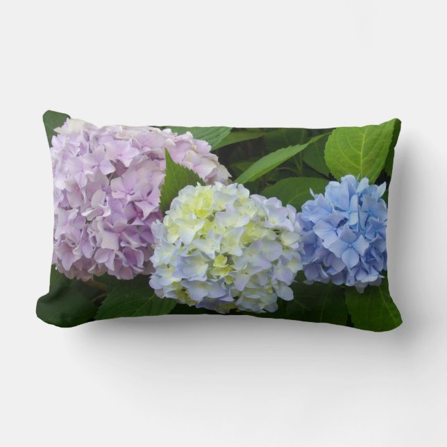 Hydrangeas Lumbar Pillow (Front)