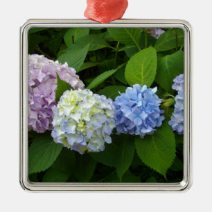 Hydrangeas Metal Ornament