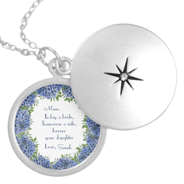 Hydrangeas Mother Of The Bride Gifts Jewelry (Front)