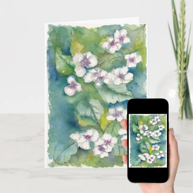 Hydrangeas Mothers Day Watercolor Card Zazzle