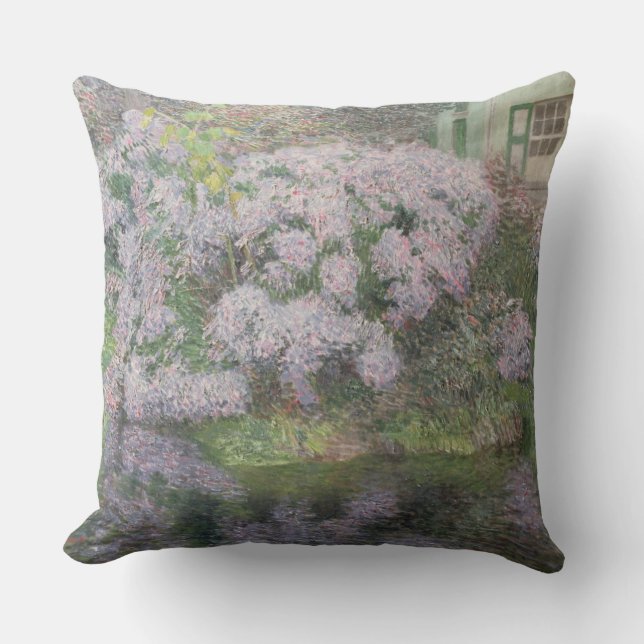 Hydrangeas on the banks of the River Lys, 1898 (oi Throw Pillow (Front)