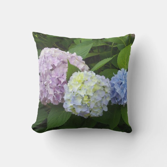 Hydrangeas  outdoor pillow (Front)