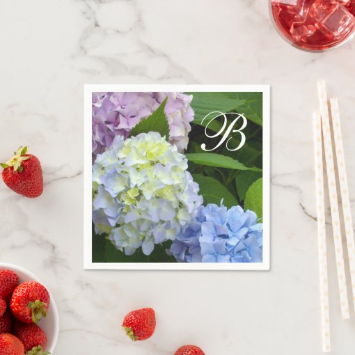 Hydrangeas Paper Napkins Zazzle