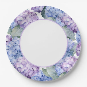 Hydrangeas  paper plates
