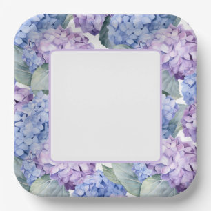 Hydrangeas  paper plates