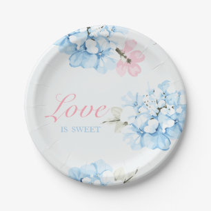 Hydrangeas Pastel Bloom Paper Plates