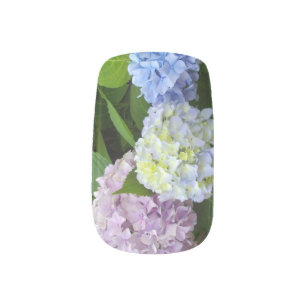 Hydrangeas - pink purple blue minx nail wraps