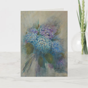Hydrangeas Remember Letterpress Thank You Card