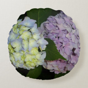 Hydrangeas Round Pillow
