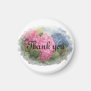 HYDRANGEAS thank you wedding favor Magnet