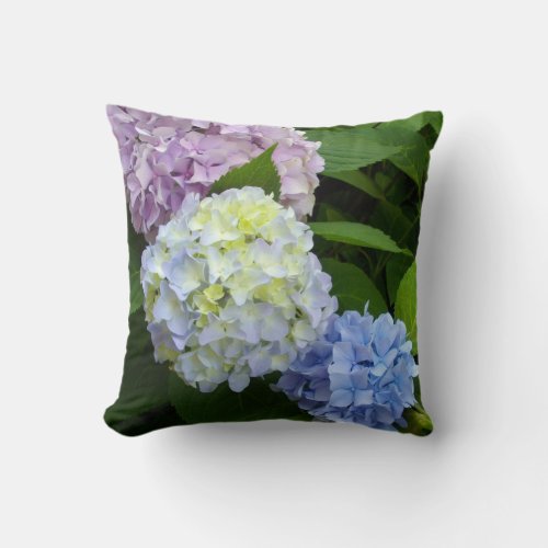 Hydrangeas Throw Pillow