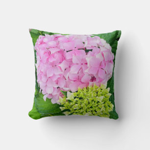 hydrangeas throw pillow