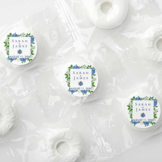 Hydrangeas Wedding Candy Favors Personalized (Assorted)