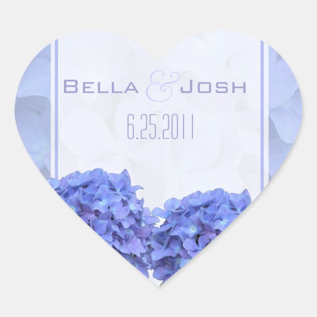Hydrangeas Wedding Stickers (Front)
