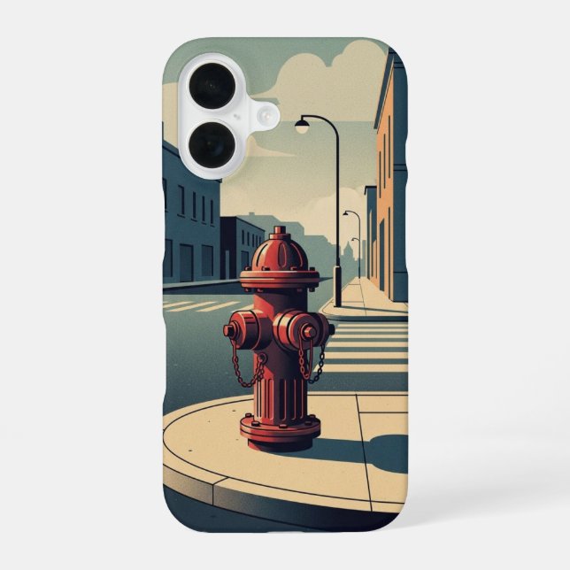 Hydrant on Quiet Street iPhone Case (Back)