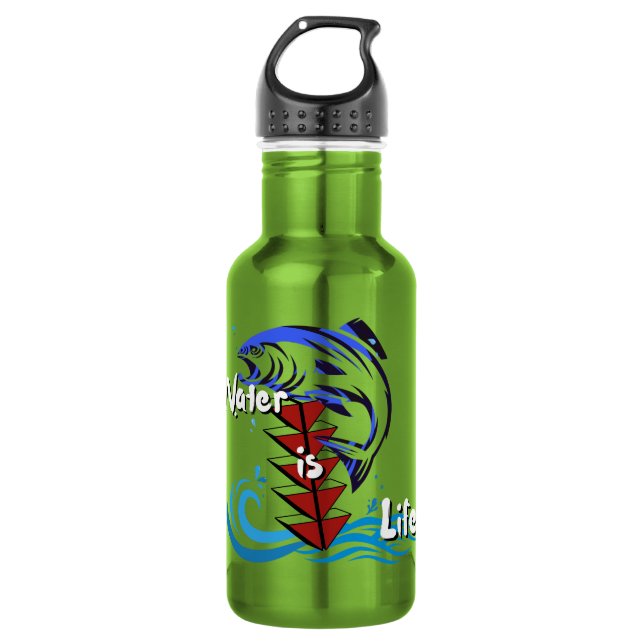 Hydrate & Represent Stainless Steel Water Bottle (Front)
