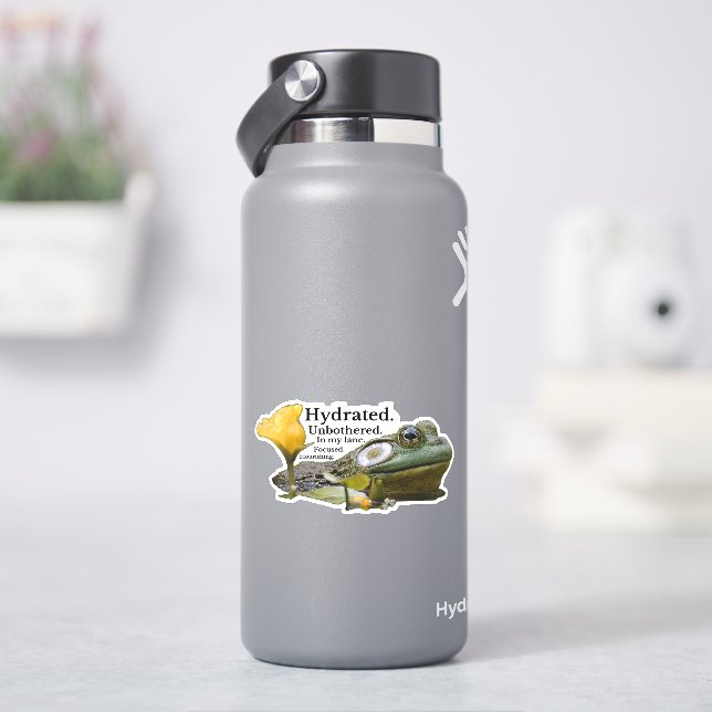 Hydrated. - American Bullfrog Sticker (HydroFlask)