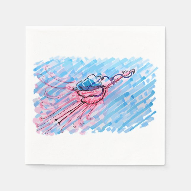 Hydrated Flamingo Napkins (Front)
