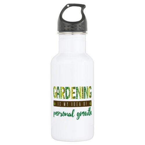 Hydrating Gardening as Personal Growth Colorful Stainless Steel Water Bottle