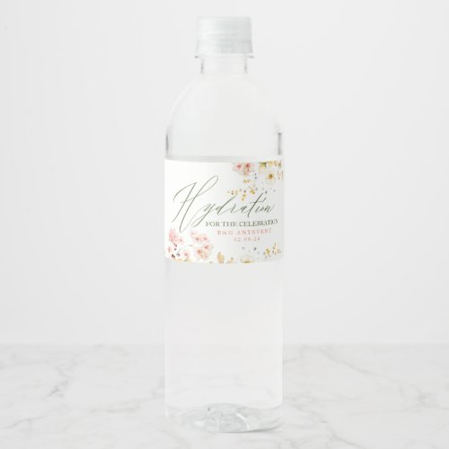 Hydration for the Celebration _ Wildflowers Cute Water Bottle Label