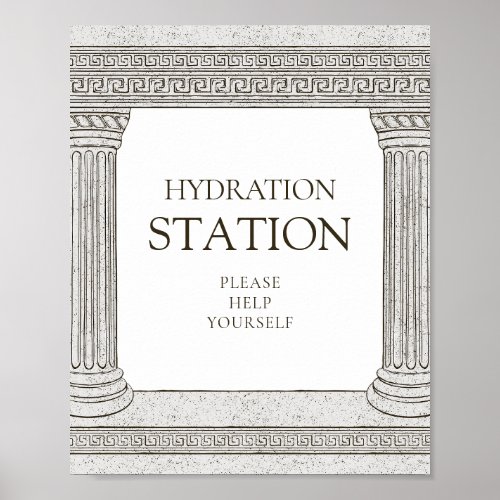 Hydration station tabletop sign for water corner