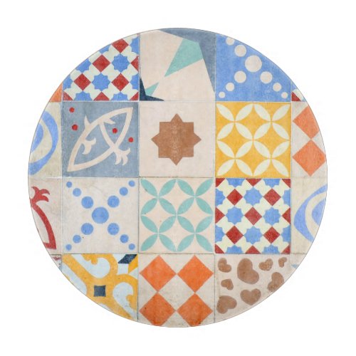 Hydraulic Cement Mosaic Tile Trend Cutting Board