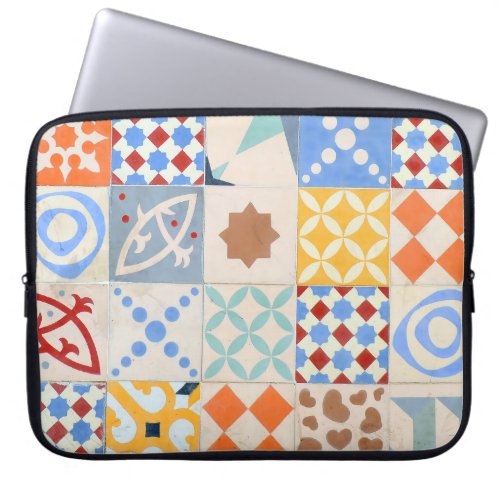 Hydraulic Cement Mosaic Tile Trend Laptop Sleeve