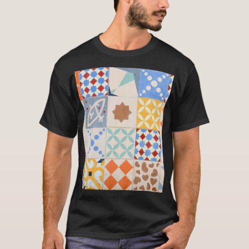 Hydraulic Cement Mosaic Tile Trend T_Shirt