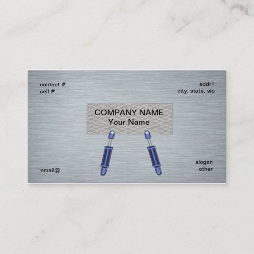 Customizable hydraulic cylinder concept business card templates