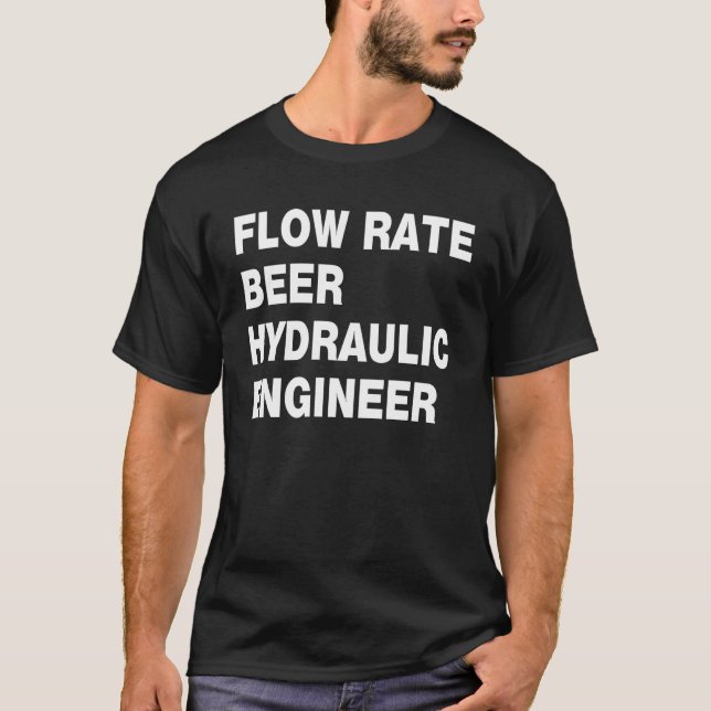Hydraulic Engineer Beer T-Shirt (Front)