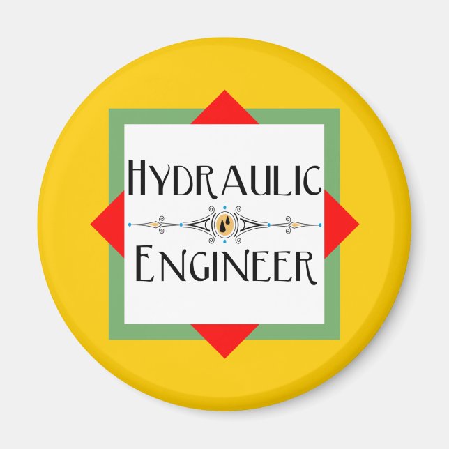 Hydraulic Engineer Block Magnet (Front)