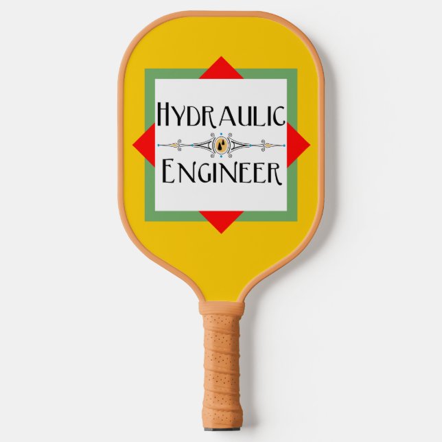 Hydraulic Engineer Block Pickleball Paddle (Front)