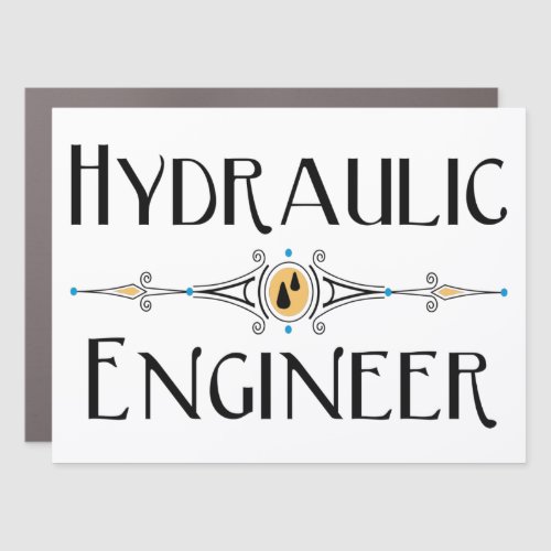 Hydraulic Engineer Decorative Line Car Magnet