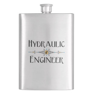 Hydraulic Engineer Decorative Line Flask