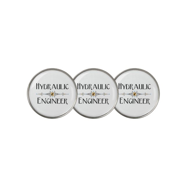 Hydraulic Engineer Decorative Line Golf Ball Marker (3 Up)