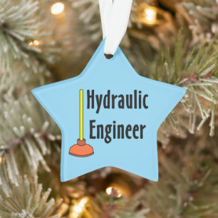 Hydraulic Engineer Toilet Plunge Ornament