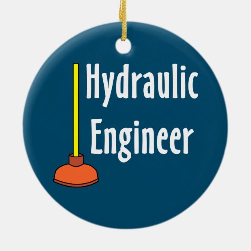 Hydraulic Engineer Toilet Plunger Ceramic Ornament