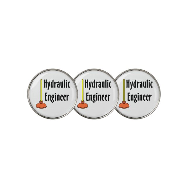 Hydraulic Engineer Toilet Plunger Golf Ball Marker (3 Up)
