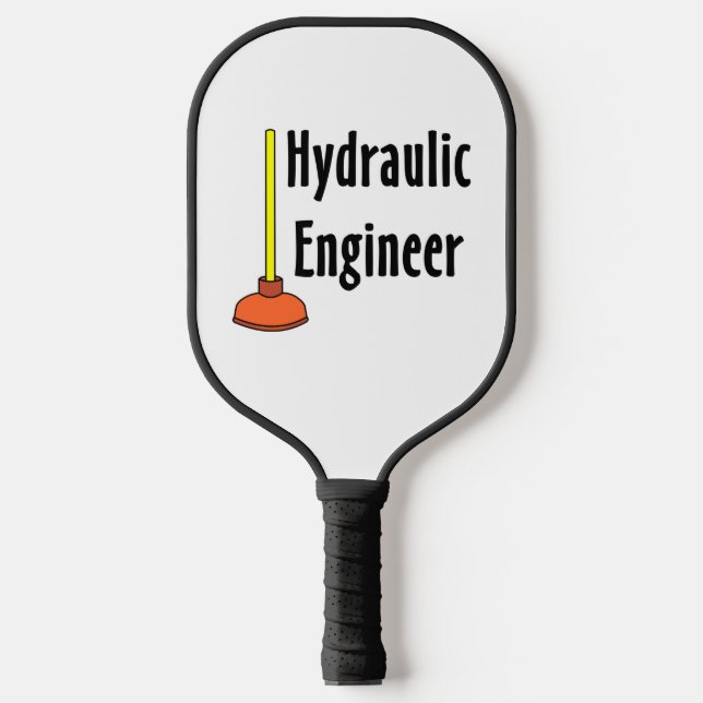 Hydraulic Engineer Toilet Plunger Pickleball Paddle (Front)