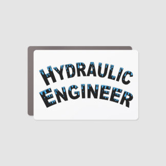 Hydraulic Engineer Water Droplets Car Magnet