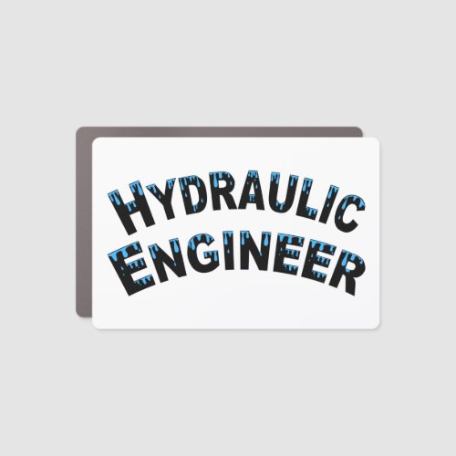 Hydraulic Engineer Water Droplets  Car Magnet