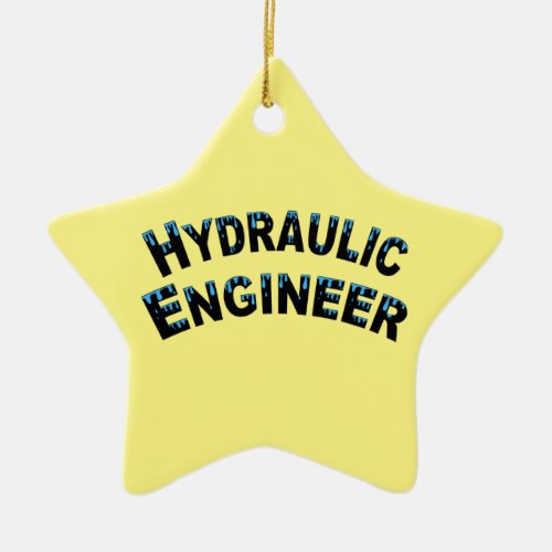Hydraulic Engineer Water Droplets  Ceramic Ornament