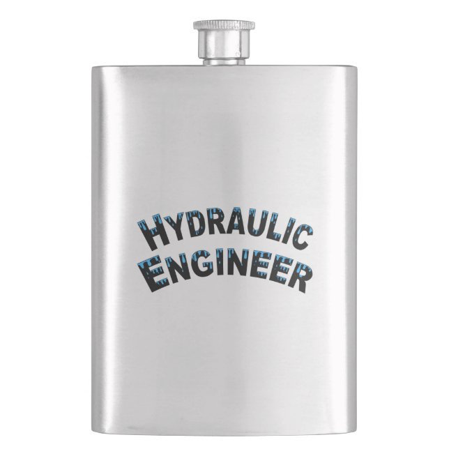 Hydraulic Engineer Water Droplets  Flask (Front)