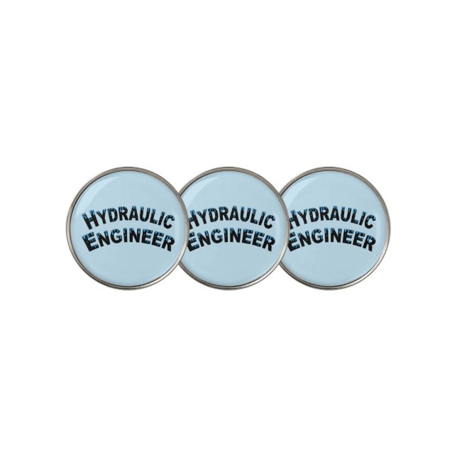 Hydraulic Engineer Water Droplets  Golf Ball Marker (3 Up)