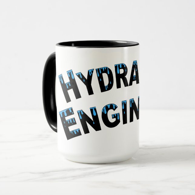 Hydraulic Engineer Water Droplets Mug (Front Left)