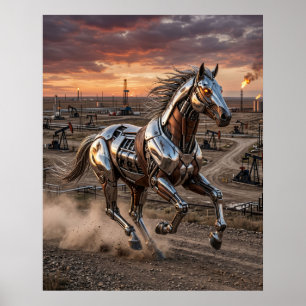 Hydraulic Horse Run Poster